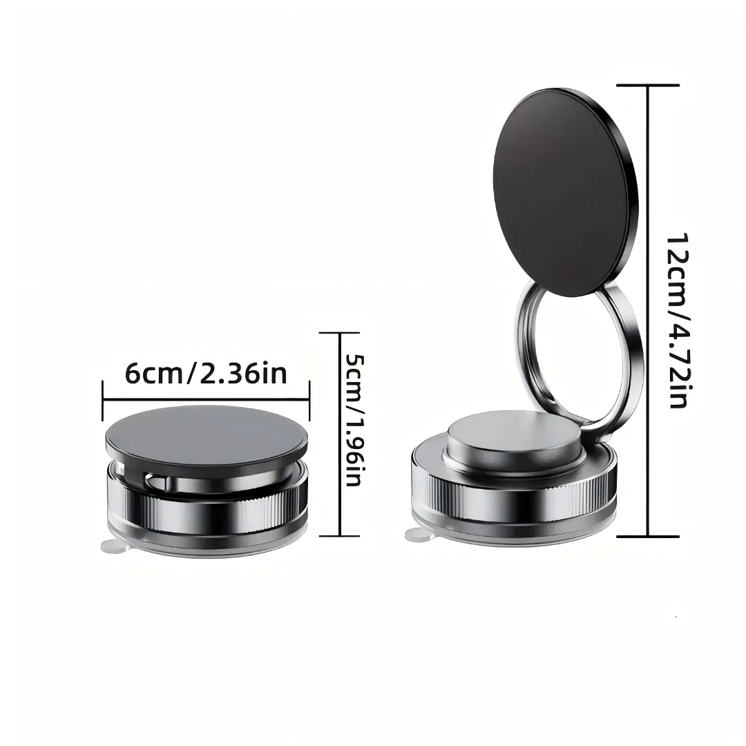 360° Vacuum Magnetic Mobile Holder – Strong Suction & Foldable Design