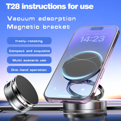 360° Vacuum Magnetic Mobile Holder – Strong Suction & Foldable Design