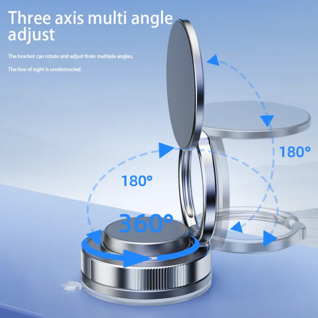 360° Vacuum Magnetic Mobile Holder – Strong Suction & Foldable Design