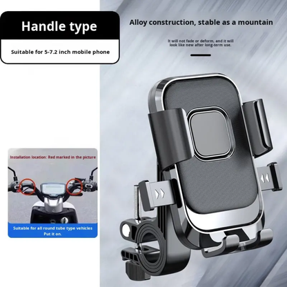 Adjustable Anti-Shake Bike Mobile Holder with 360° Rotation Handlebar Mount for All Smartphones