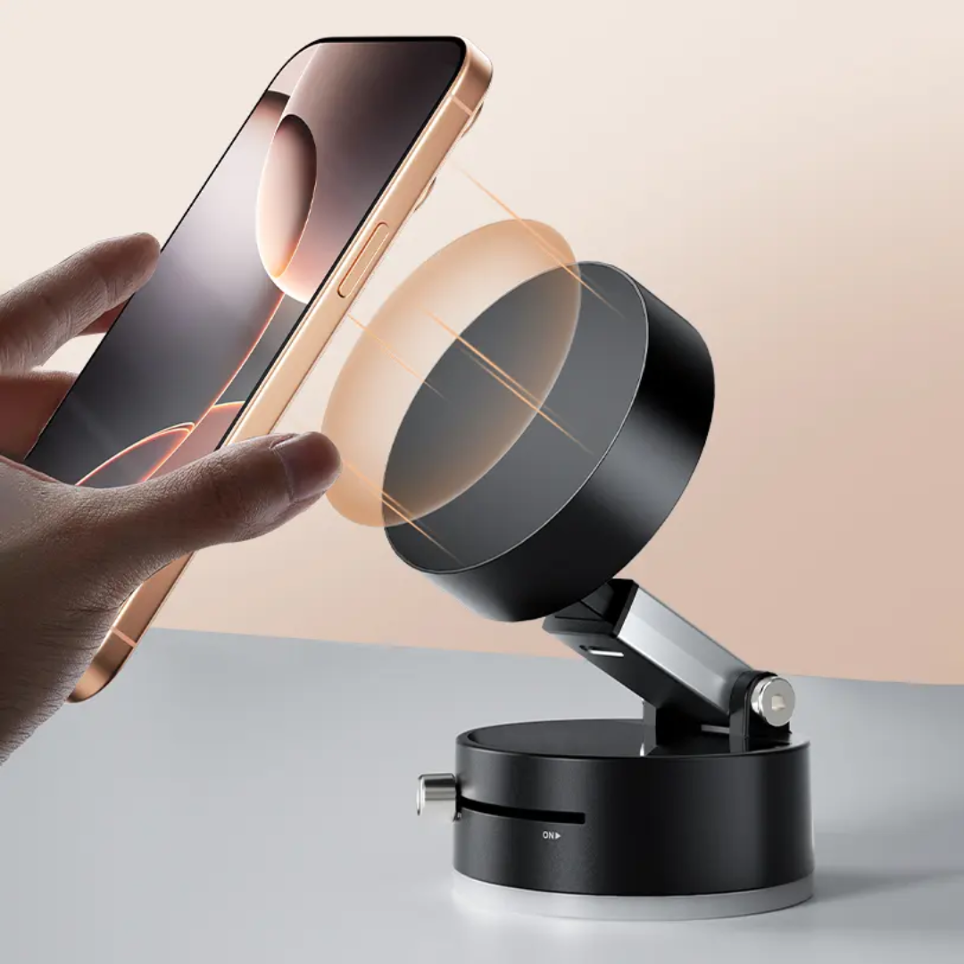 Vacuum Magnetic Mobile Holder – 360° Rotatable Phone Stand